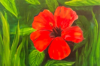 Online Acrylic Painting: Hibiscus